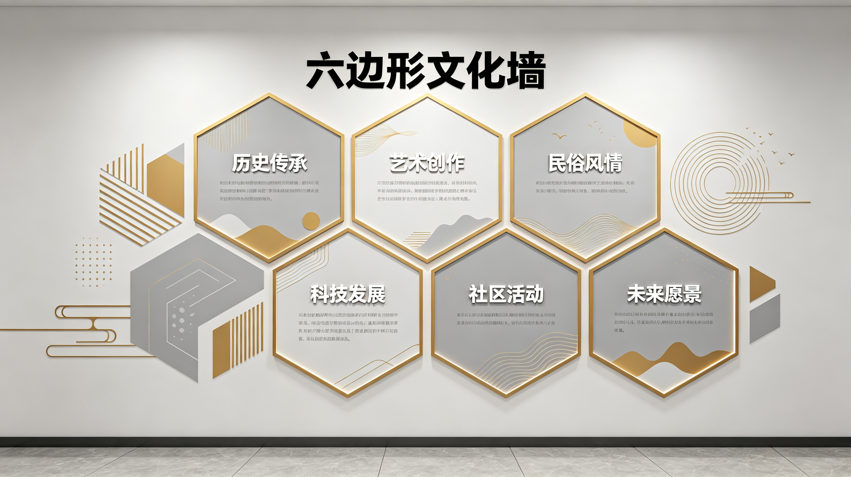 开远企业文化墙 | 六边形信息美学